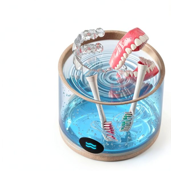 Ultrasonic Retainer & Denture Cleaner Sawkit HR-01 120mL Quiet 45kHz-4