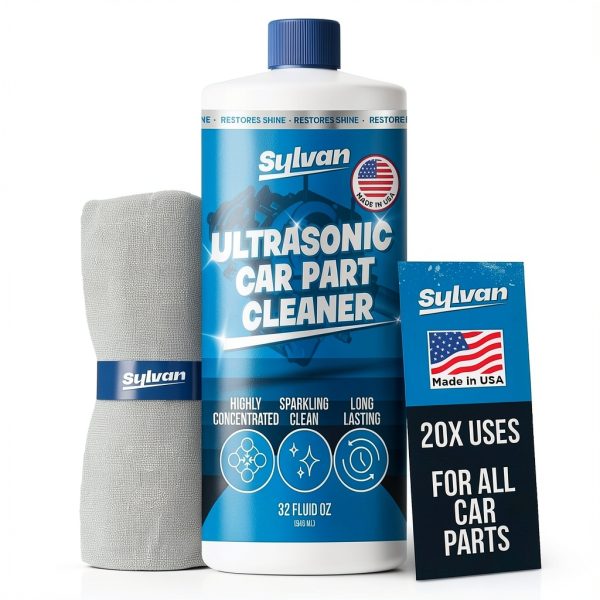 Ultrasonic Carburetor & Parts Cleaner Solution Concentrate + Free Cleaning Cloth | Makes 50 Gal. | Made in The USA | for All Ultrasonic and Immersion Machines | Cleaning Liquid | Engine Parts, Carbs-0