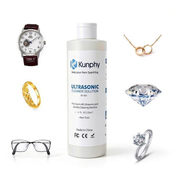 Kunphy Ultrasonic Jewelry Cleaner Professional Solution 4 Ounces-2