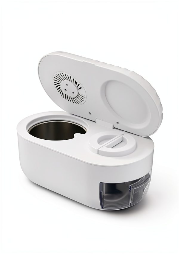 Ultrasonic Jewelry Cleaner Pixosn 200ml 304 Steel Tank UV Dry White-1
