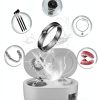 Ultrasonic Jewelry Cleaner Pixosn 200ml 304 Steel Tank UV Dry White-5