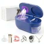Ultrasonic Jewelry Cleaner Pixosn 200ml Blue with UV Drying-0