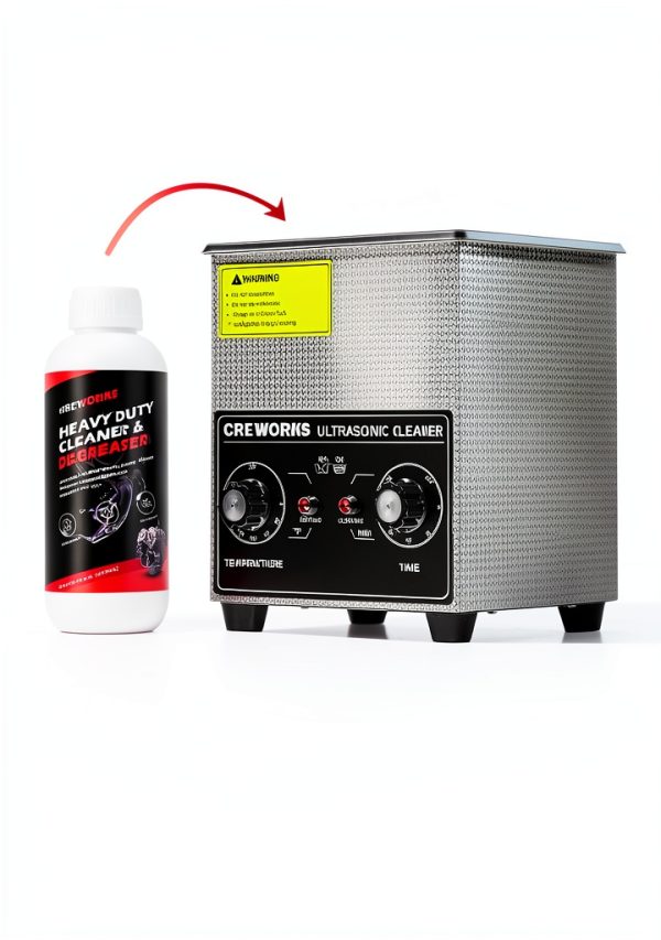 CREWORKS Ultrasonic Cleaner Solution for Carburetors and Engine Parts, 34 fl oz Ultrasonic Cleaning Solution Works with Ultrasonic Machines, Extra Concentrated Cleaning Fluid for Industrial Use-5