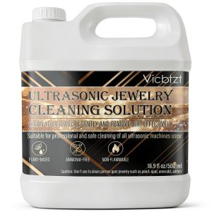 Ultrasonic Jewelry Cleaner Solution 16.9 oz VICBTZT Eco Dilution-0
